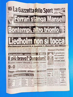 RASSEGNA STAMPA DI....80 Calcio Story: La Gazzetta dello Sport, 9 Aprile 1990 RASSEGNA STAMPA DI....80 Calcio Story: La Gazzetta dello Sport, 9 Aprile 1990