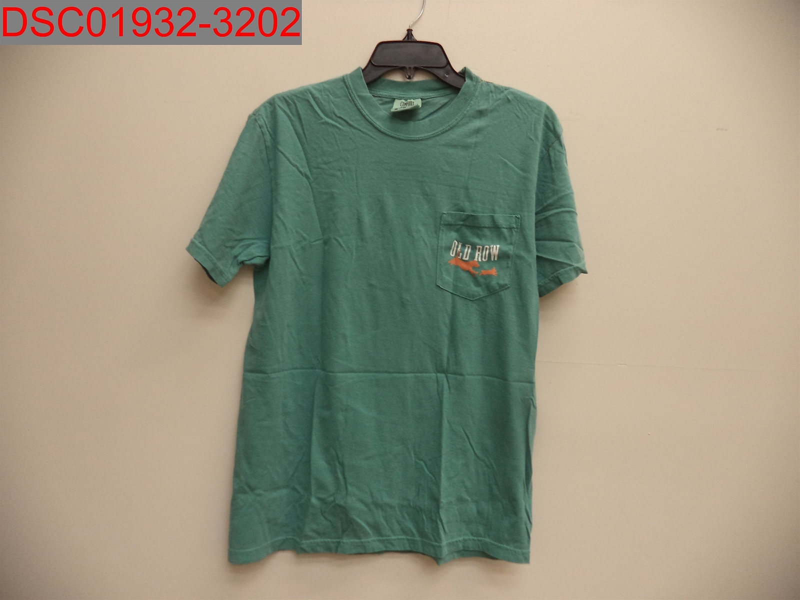 FILA Nuova senza etichette T shirt uomo con tasca Beagle verde Stain Old Row ia t