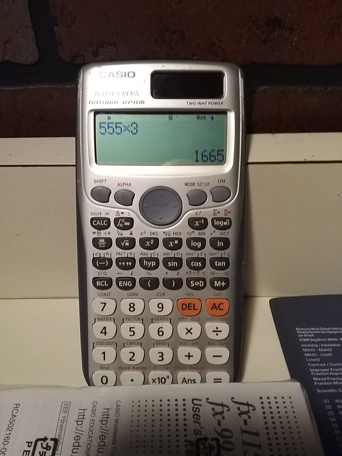 Casio FX-115ES PLUS Scientific Calculator with Manual and Sleeve  79767900809 | eBay