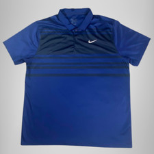 Nike Dri-FIT Victory Golf Shirt Men Size XL Performance Polo Standard Fit Blue