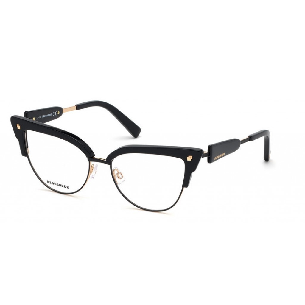 DSQUARED2 DQ5267 01A Черная пластиковая оправа для оптических очков Cat Eye 53-16-135 RX 28590₽