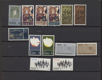 s49656 IRLAND POSTFRISCH ** 1972 kompletter Jahrgang Satz 11v NO S/S