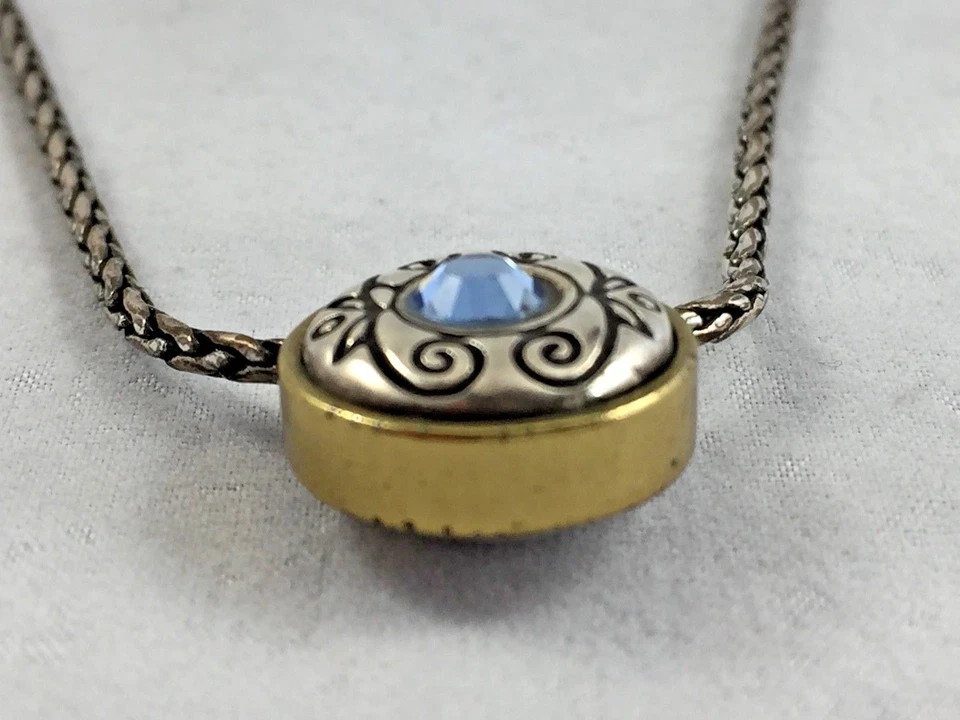 Brighton银色色调蓝色幻灯片吊坠 — 第 3/4 张图片