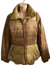 Sandwich Women’s Jacket Ladies Gold Brown Designer Puffer Zip Coat Xs Uk Size 6
