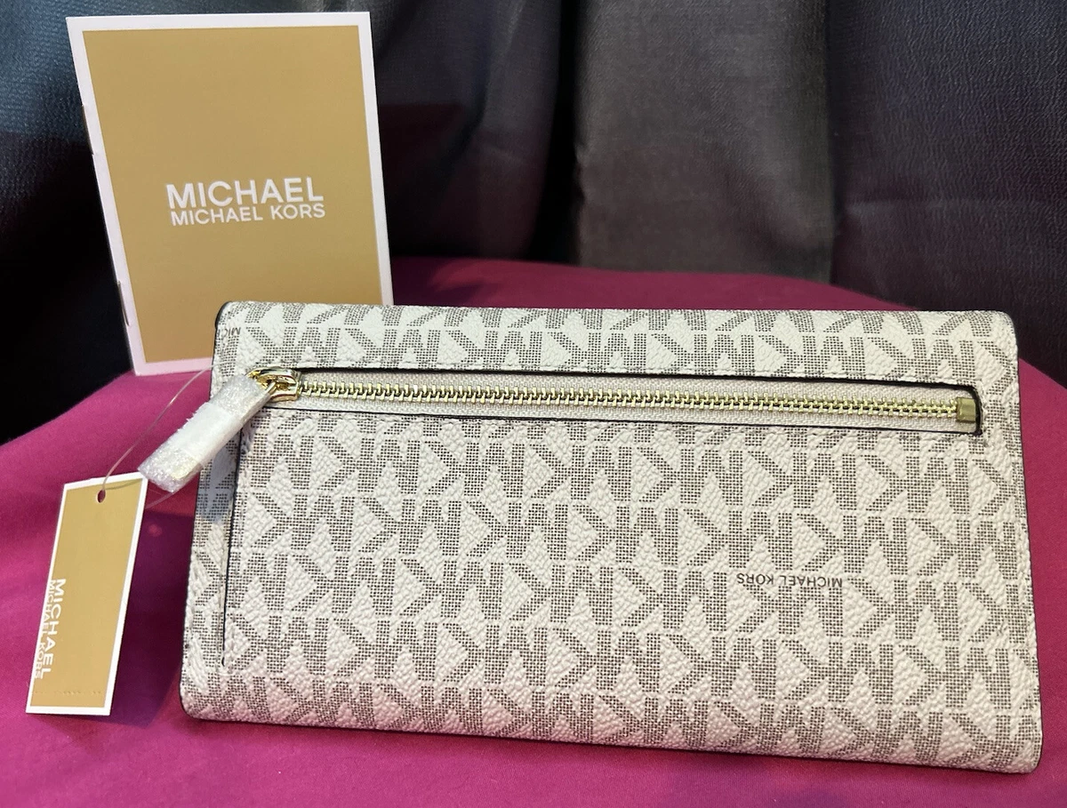 Michael kors logo sales tri fold wallet