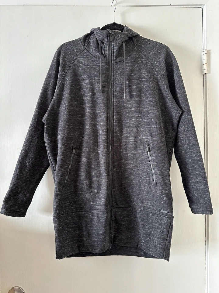 Athleta Sweatshirt Womens S Triumph Long Hoodie Full Zip Pockets Thumbholes - Image 2 of 4