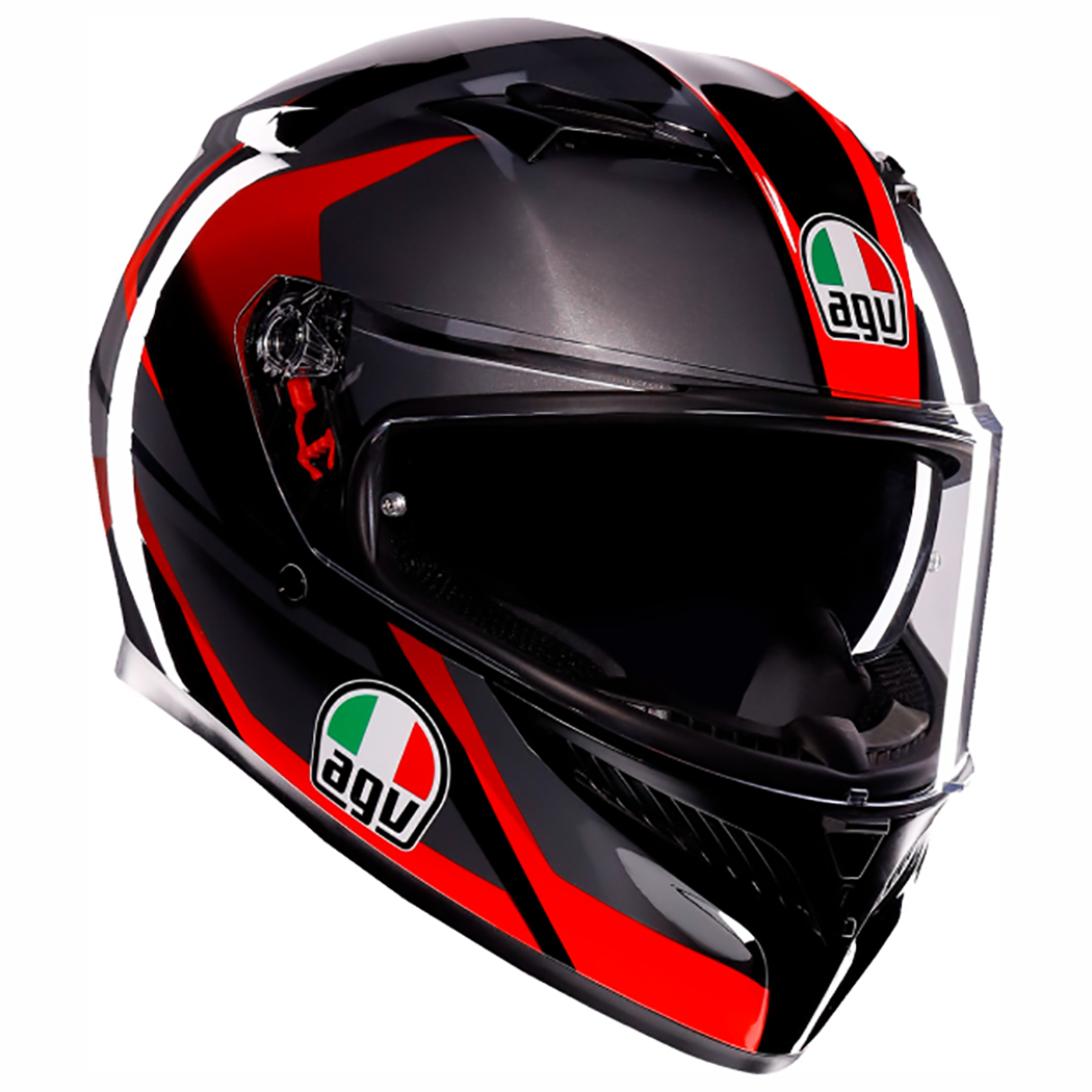 AGV K3 Helmet - Striga - Black/Gray/Red - X-Large | eBay