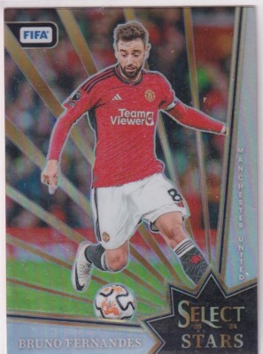 2023-24 Panini Select FIFA No. 5 Bruno Fernandes Select Stars Silver Prizm