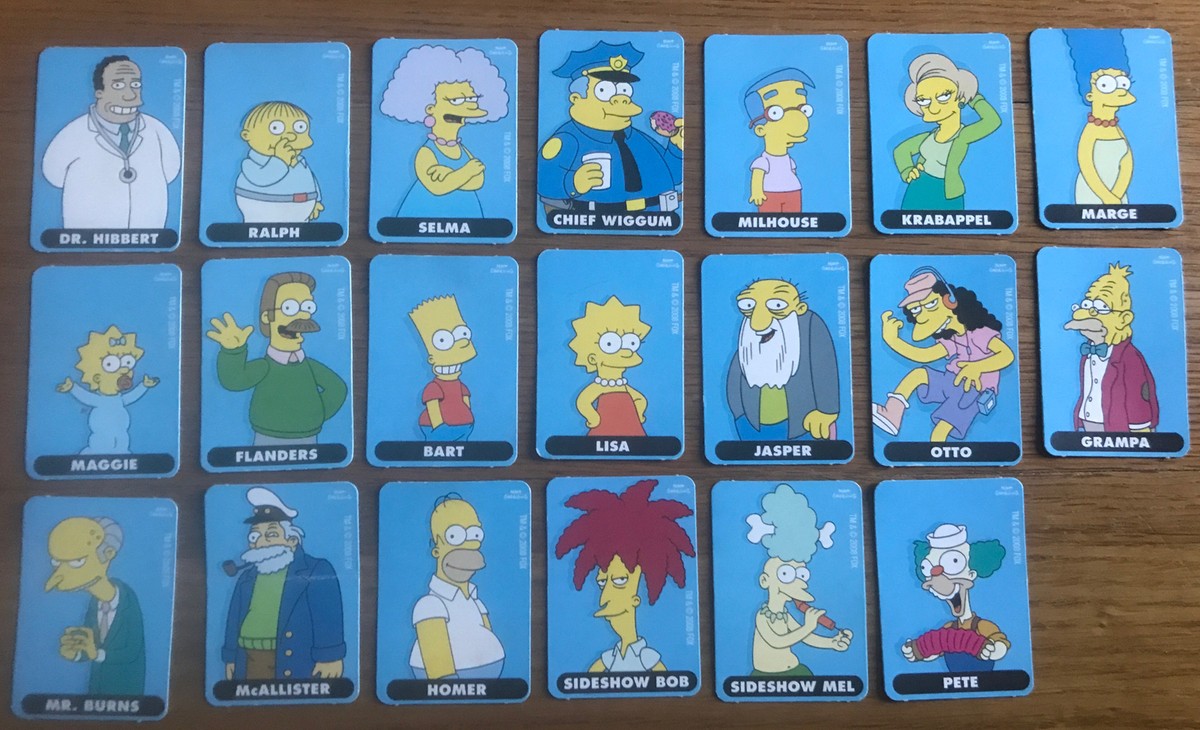 MB Games Guess Who? The Simpsons (2008) ONE Spare Blue Card - Main Image