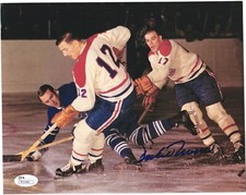 Dickie Moore Autographed 8x10 Color Photo Canadians #12 JSA Authentic