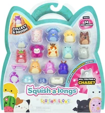Squish-a-longs 14 Pack Series 2 Wave 2 - 1” Mini-Squish with 4 Accessories New