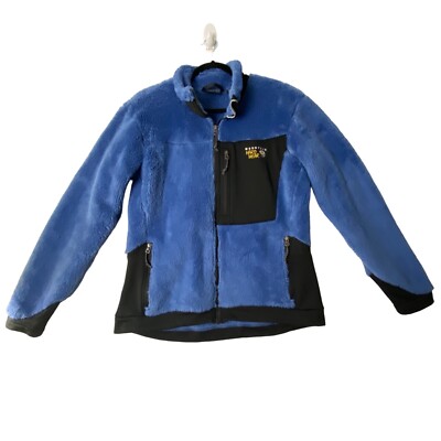 Vintage Mountain Hard Wear Sports Women Blue Black Fleece Full Zip