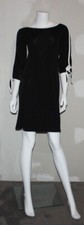 TALBOTS PETITES Women's Black & Ivory Dress Size P