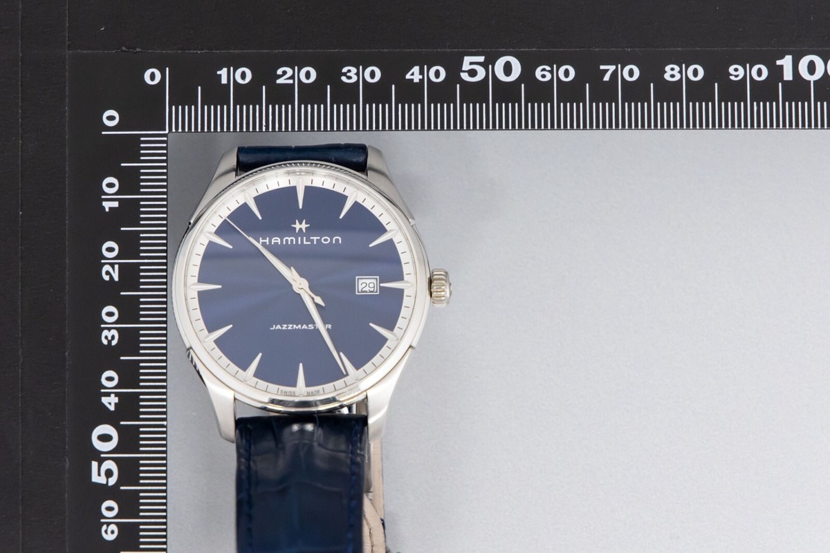 NEAR MINT w/Box** Hamilton JAZZMASTER H324510 Quartz Navy NEAR MINT w/Box** Hamilton JAZZMASTER H324510 Quartz Navy