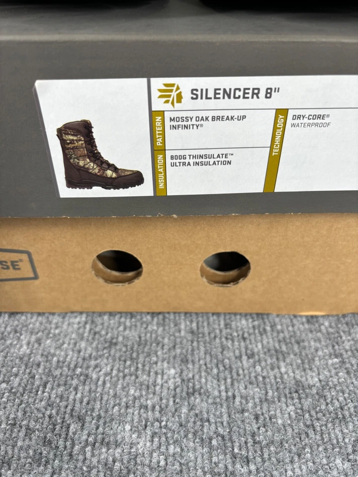 Lacrosse Silencer 8" Hunting Boots Mens Sz 14 Mossy Oak Break Up 800g Insulated - Image 3 of 4