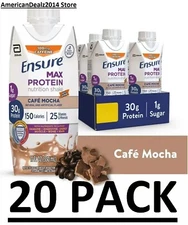 Ensure MAX Nutrition Shake CAFE MOCHA 11 Fl Oz Choose 4 OR 20 Count