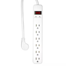 NEW 3ft 6-Outlet Power Strip Surge Protector Compact Reliable  Perfect for Home