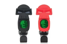 SKULL Clip-on Chromatic Digital Tuner: Guitar Ukulele Banjo Bass [Red or Black]
