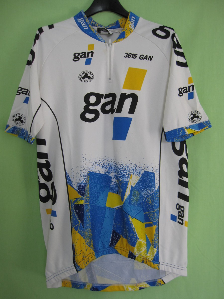 Maillot cycliste 3615 Gan Mooving France 1994 Jersey Vintage Homme - L
