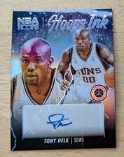 2023-24 Panini NBA Hoops Premium Stock TONY DELK Hoops Ink auto Silver Prizm Sun