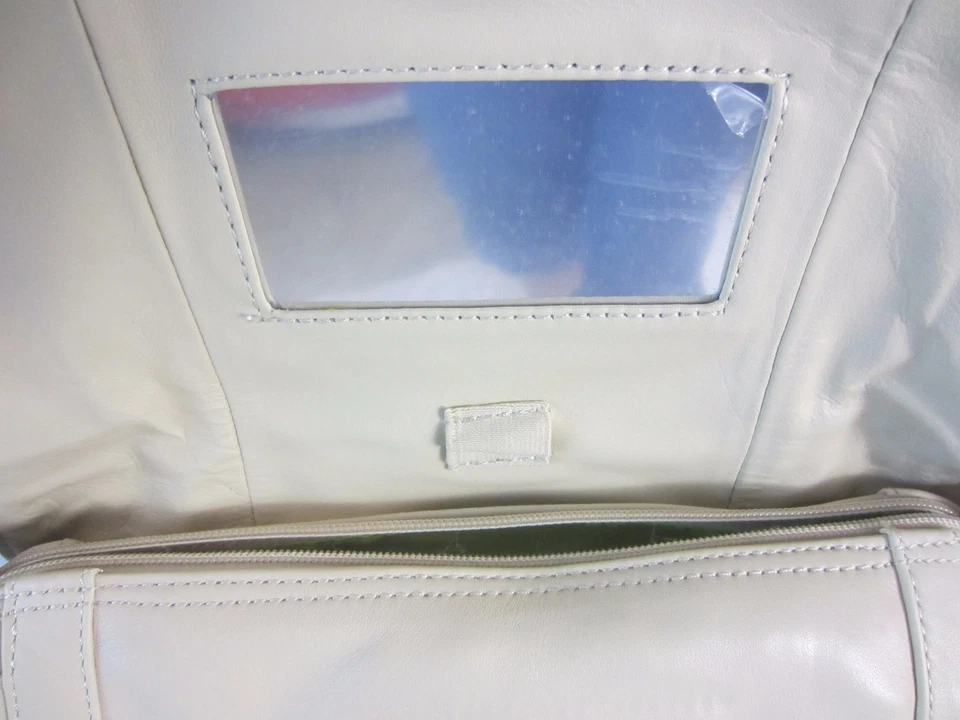 AJ Valenci Cartera de Cuero Bolso de Hombro Beige Taupe P18 Nuevo sin etiquetas. Foto 4 de 4