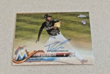 2018 Topps Chrome Rookie Auto #RA-TG Tayron Guerrero Miami Marlins