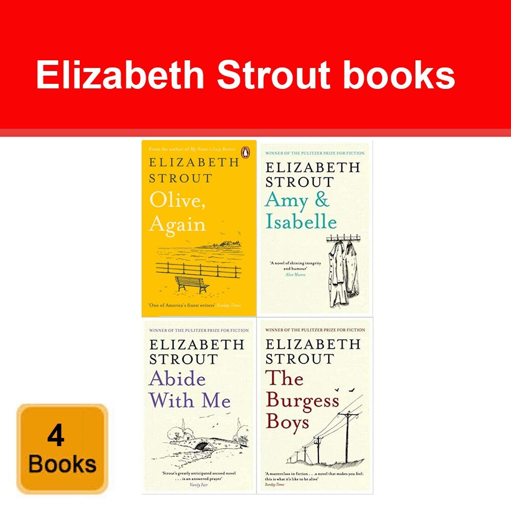 Elizabeth Strout 4 Books Collection Set Olive Again Amy & Isabelle Burgess Boys