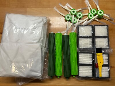 iRobot Roomba Parts i3 i4 i6 i7 i8 + Plus  E5 E6 E7 Roller Brushes Dust Bags Kit