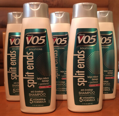 Lot of (5) VO5 Solutions SPLIT ENDS Shampoo 11 oz. Helps Reduce Damage panthenol