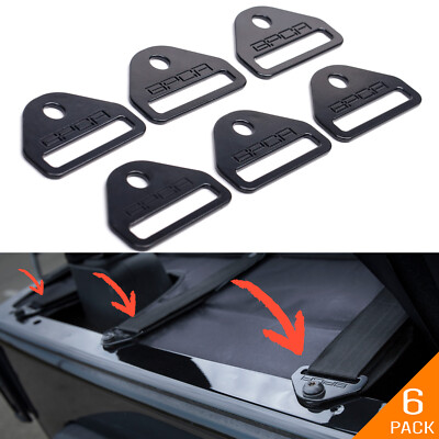 GPCA Tie-down D-Plates Foldable for Wrangler JL JK 4DR 2DR cargo tub edge