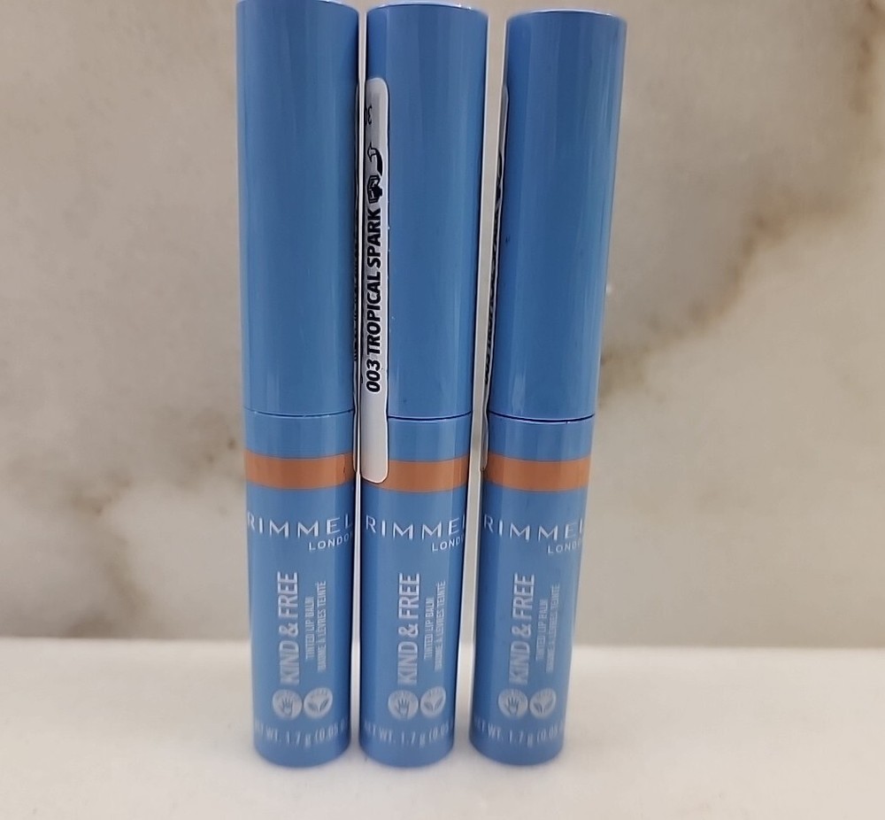 3 Rimmel Kind & Free Tinted Lip Balm, 003 Tropical Spark.