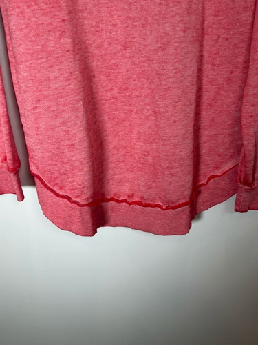 Pullover rojo claro con logotipo de Chicago Bulls con línea inferior deshilachada para hombre mediano nuevo con etiquetas - Imagen 10 de 11