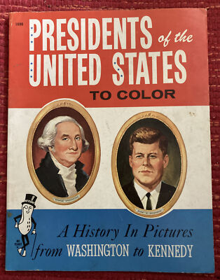 Mr Peanut Planters Presidents Of The United States To Color Coloring Book 1969