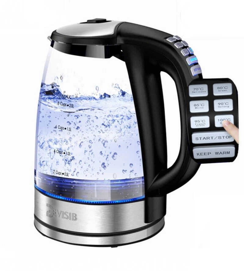 BLACK+DECKER Black 7-Cup Corded Electric Kettle in the Water