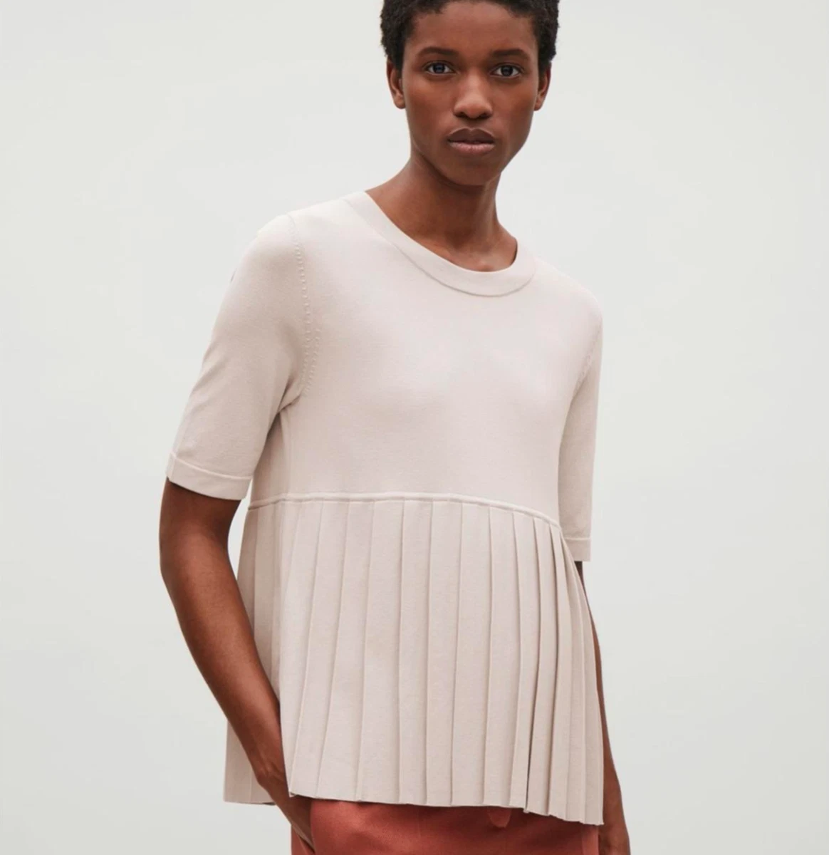Fine knit short sleeve best sale jumper