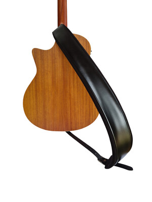 Stagg Gitarrengurt Leder gepolstert Buckle schwarz hochwertig verstellbar NEU