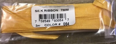 YLI Seidenband - 7 mm breit x 3 m lang - Bernsteinfarben 054
