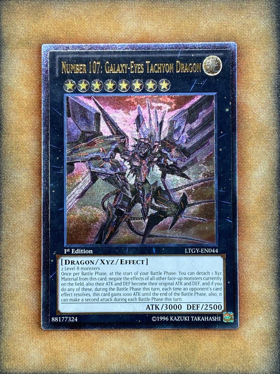 Yugioh Number 107: Galaxy-Eyes Tachyon Dragon LTGY-EN044 Ultimate Rare 1st  Ed NM
