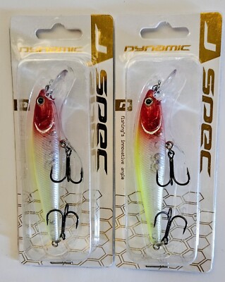 2 Dynamic Lures J-Spec Floating Jerkbaits 5/16 oz 3'' Color Is Ghost Clown New