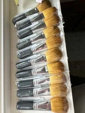 Lot of 10 x BareMinerals Flawless Application Face Brush Black Handle ~ Sealed