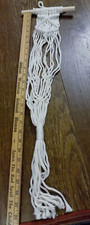 Retro 70s Macrame Plant pot Holder Basket Boho 26" Long Natural Rope New Hanger