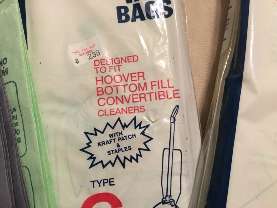 Lot of 9 - DVC Brand Type C Vacuum Cleaner Bags Disposable Hoover Bottom Fill - Image 4 of 4