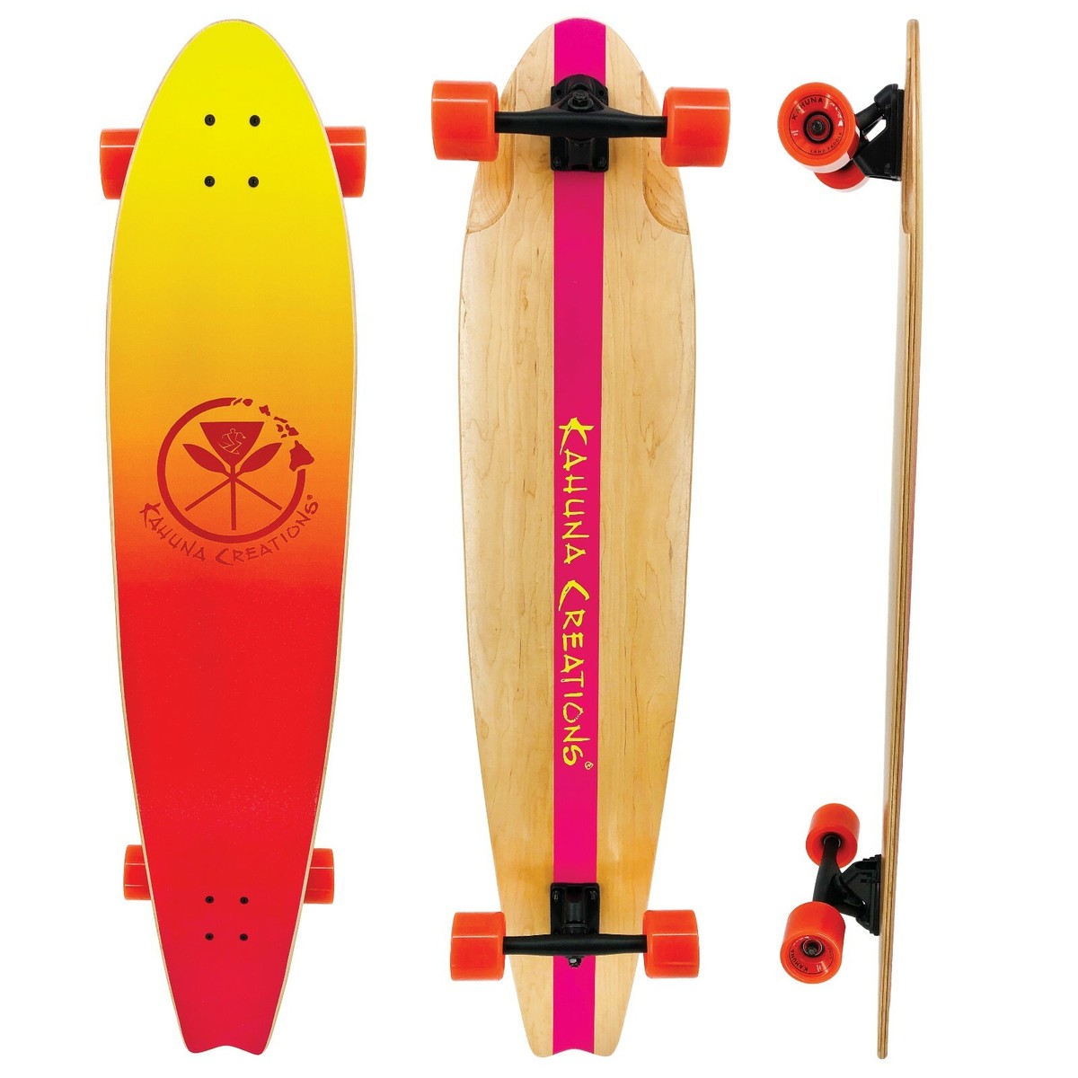 Kahuna Creations Pohaku Sunset 46” Longboard Skateboard Fishtail