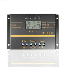 60A 80A MPPT Solar Panel Regulator Charge Controller 12V/24V MAX 2000W US1