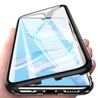 For SAMSUNG GALAXY S21 FE MAGNETIC CASE DOUBLE SIDE TEMPERED GLASS METAL BUMPER