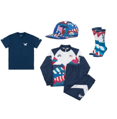 Nike SB x Parra USA Federation Kit -full Tracksuit, T Shirt, Cap Socks  size L UK