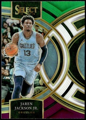 2023-24 Panini Select #171 Jaren Jackson Jr. Green White Purple Prizms E1