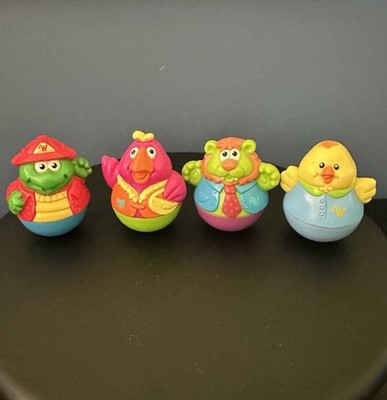 Playskool Weebles Wobble Animals Figures  Lion Bird Chick Turtle 2003 Lot Of 4