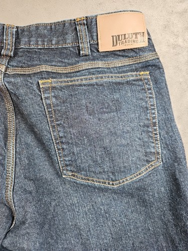 Duluth Trading Jeans Herren 38x32 (35x31) Blau Flex Ballroom Dark Wash Relaxed Fit - Bild 8 von 9
