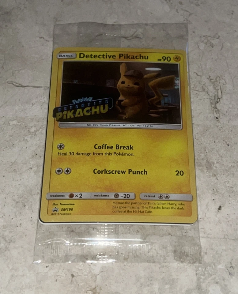 Pokemon 2019 Black Star Promo SM190 DVD Stamped Holo Detective Pikachu Sealed - Image 4 of 4